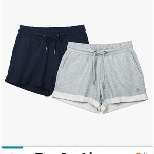 Women's Navy and Gray Shorts Set